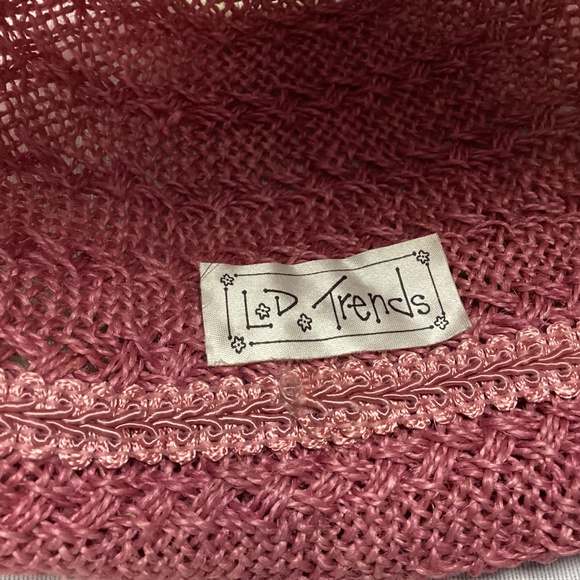 Chic Pink Women's Hat with Floral Accents - Picture 5 of 10